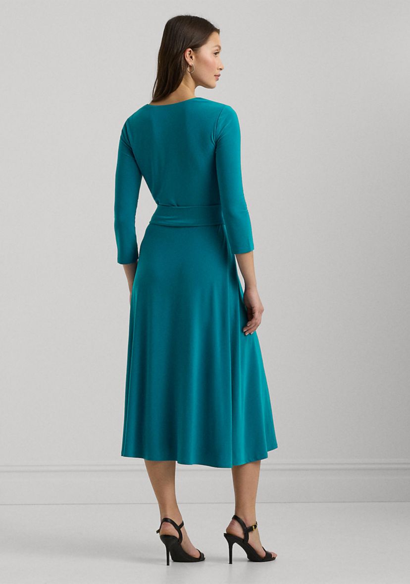 Womens Surplice Jersey Dress