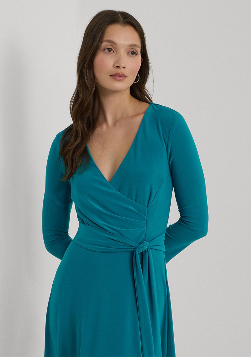 Womens Surplice Jersey Dress