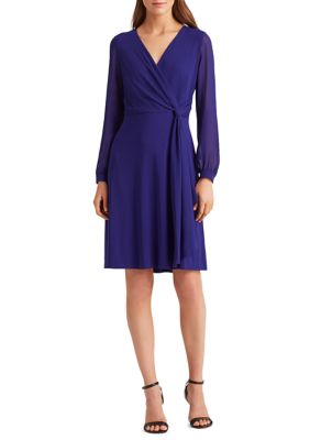 Lauren Ralph Lauren Surplice Georgette Dress | belk