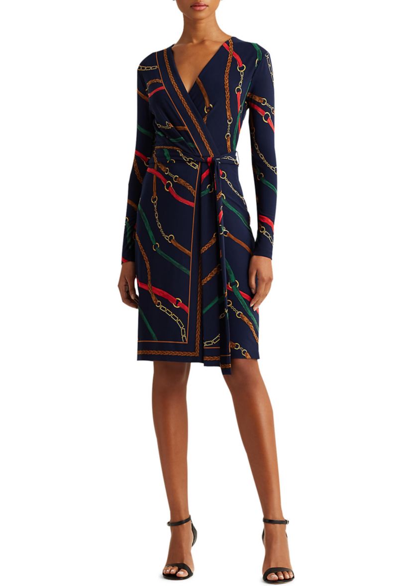 Lauren Ralph Lauren Belting-Print Jersey Dress | Belk