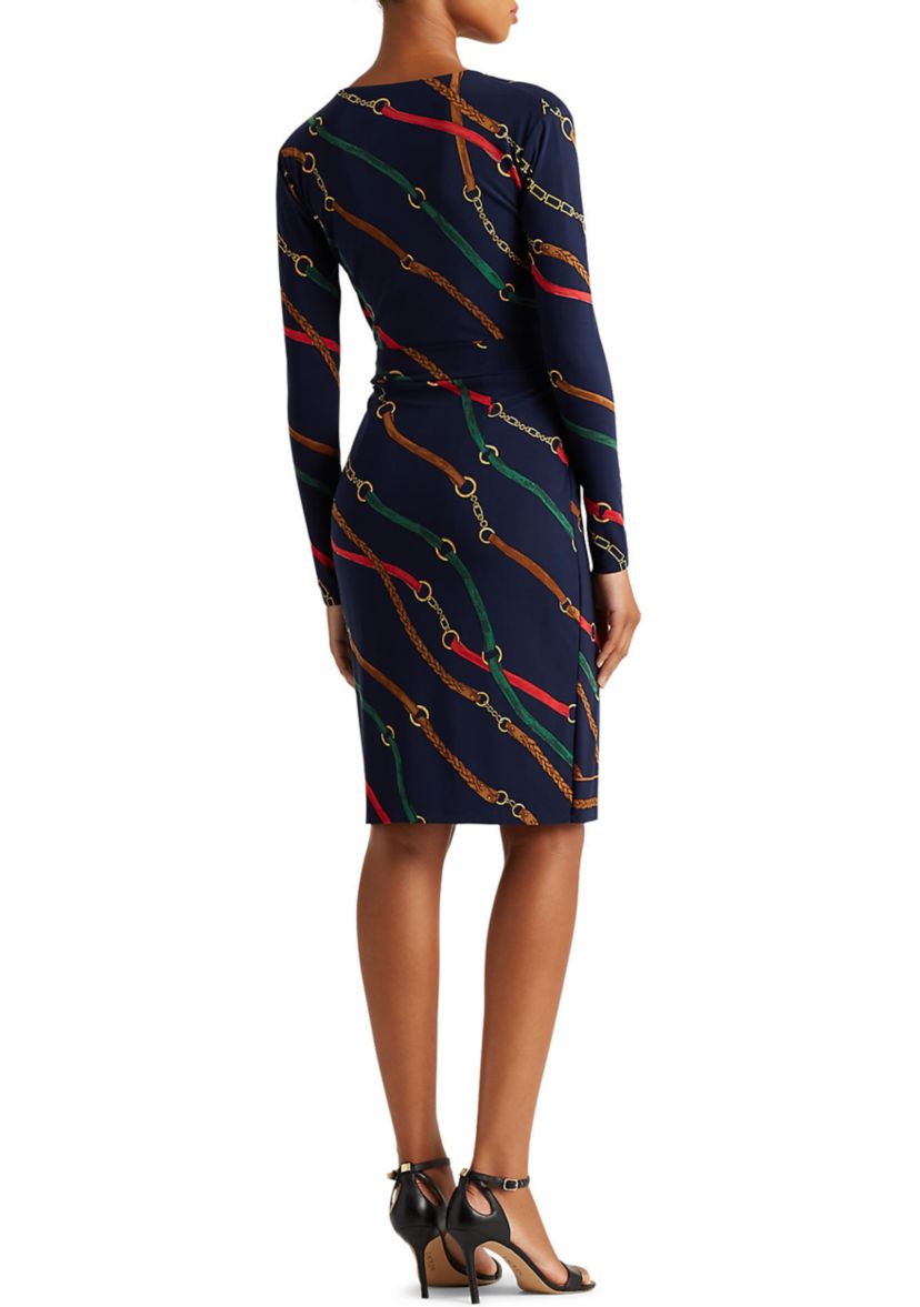 Lauren Ralph Lauren Belting-Print Jersey Dress | Belk