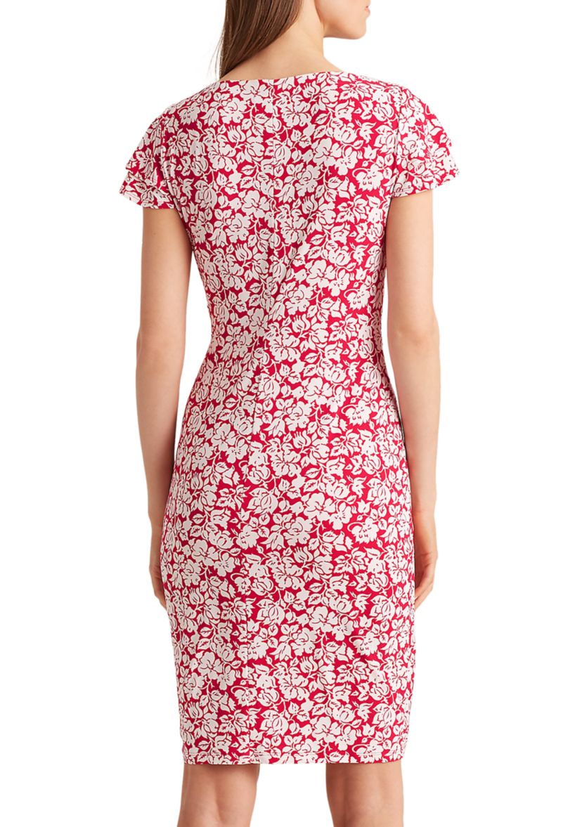 Flutter-Sleeve Surplice Dress
