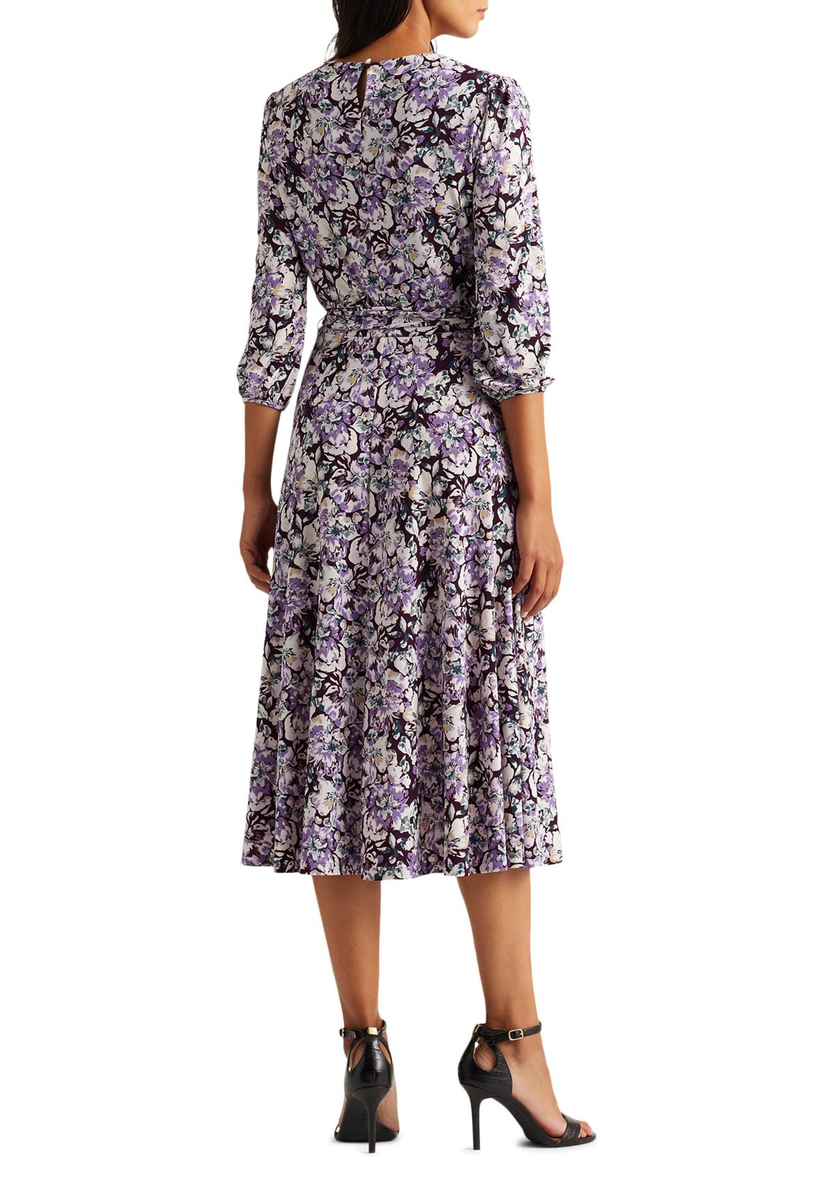 Floral Balloon Sleeve Dress