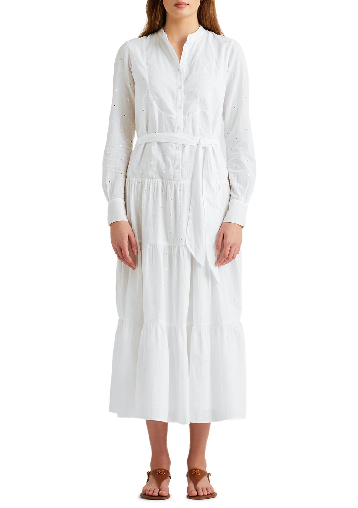 Eyelet Cotton Voile Shirtdress