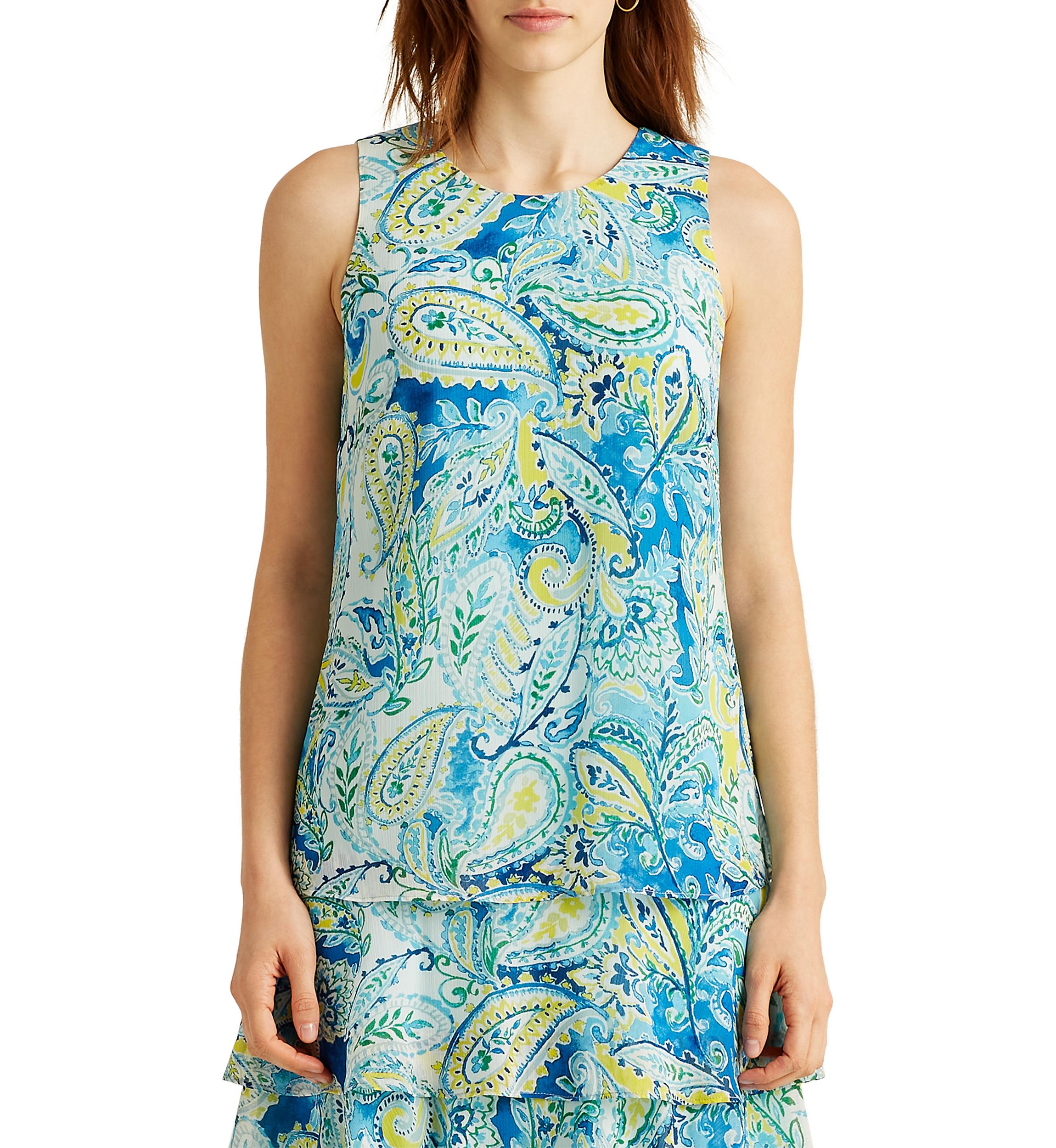 Paisley Georgette Shift Dress