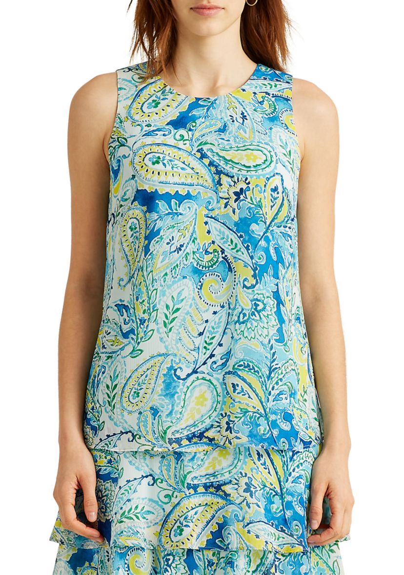 Paisley Georgette Shift Dress