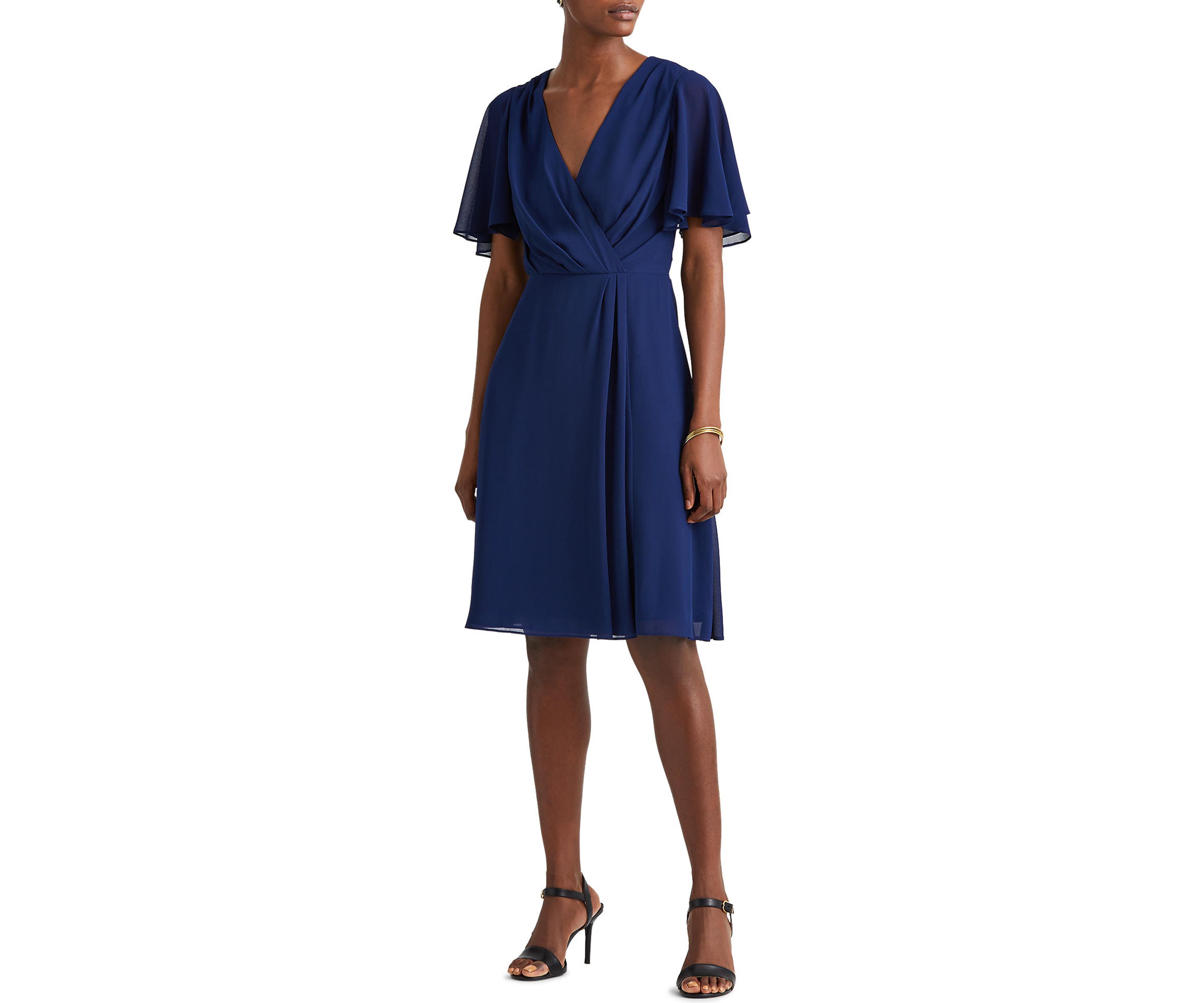 Flutter-Sleeve Georgette Dress