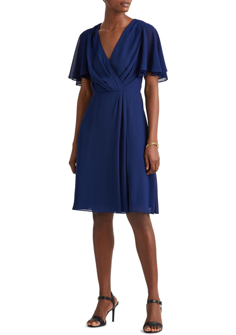 Flutter-Sleeve Georgette Dress