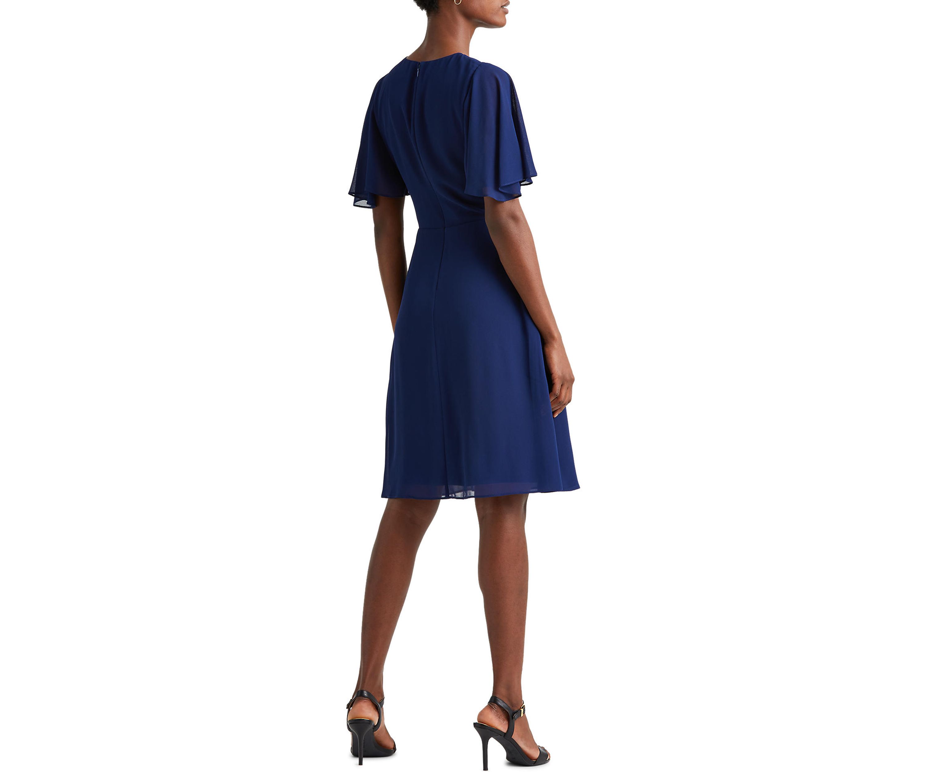Flutter-Sleeve Georgette Dress