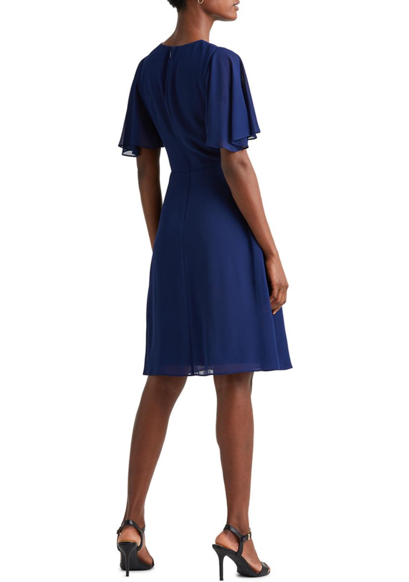 Flutter-Sleeve Georgette Dress