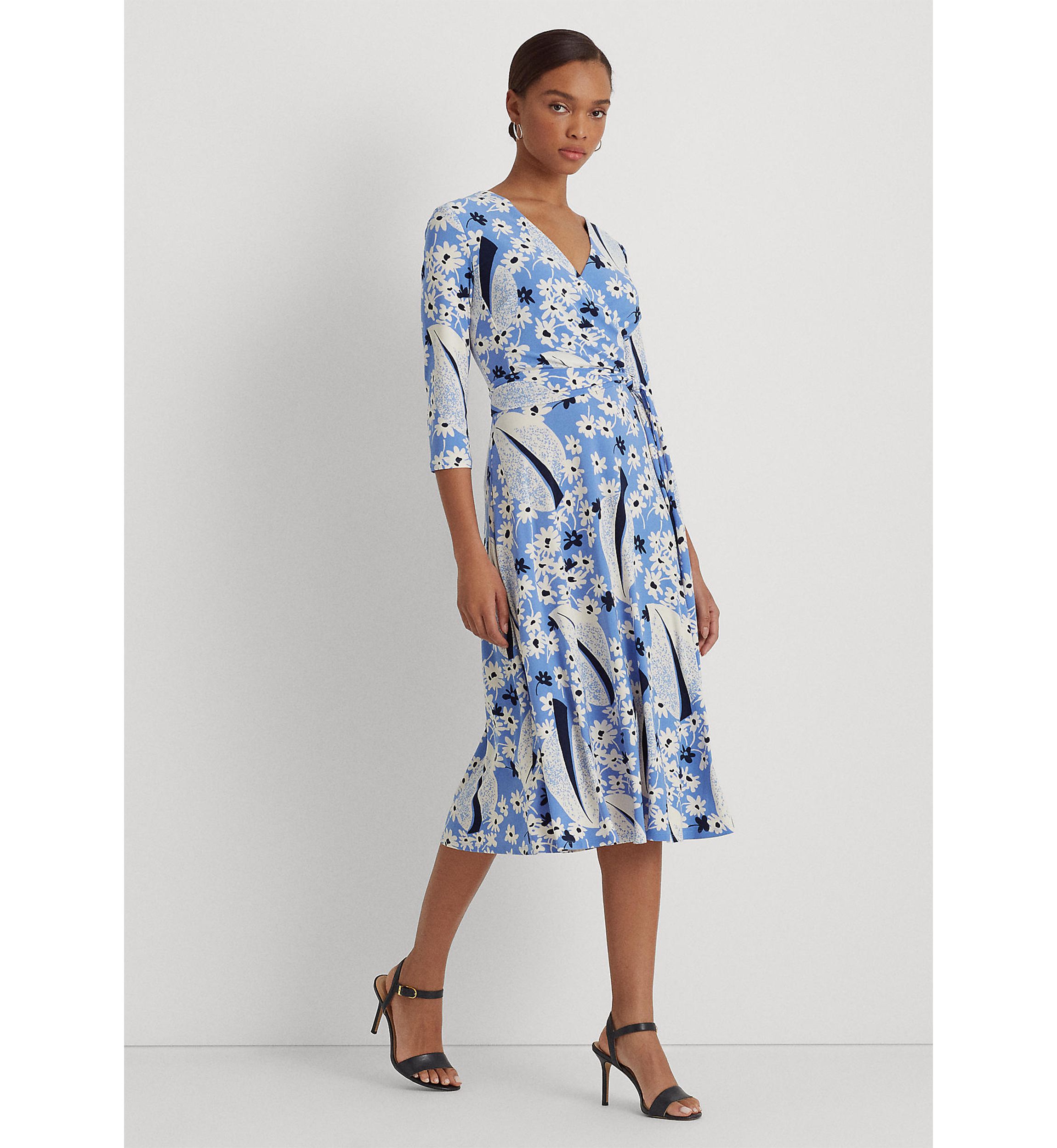 ralph lauren floral jersey surplice dress Lauren Women's Womens dresses