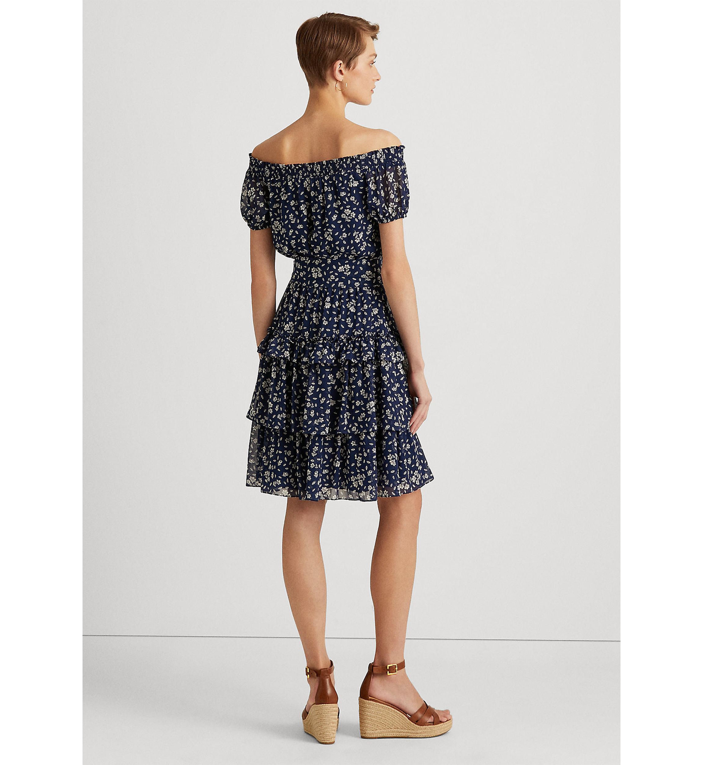 Floral Crinkle Georgette Dress