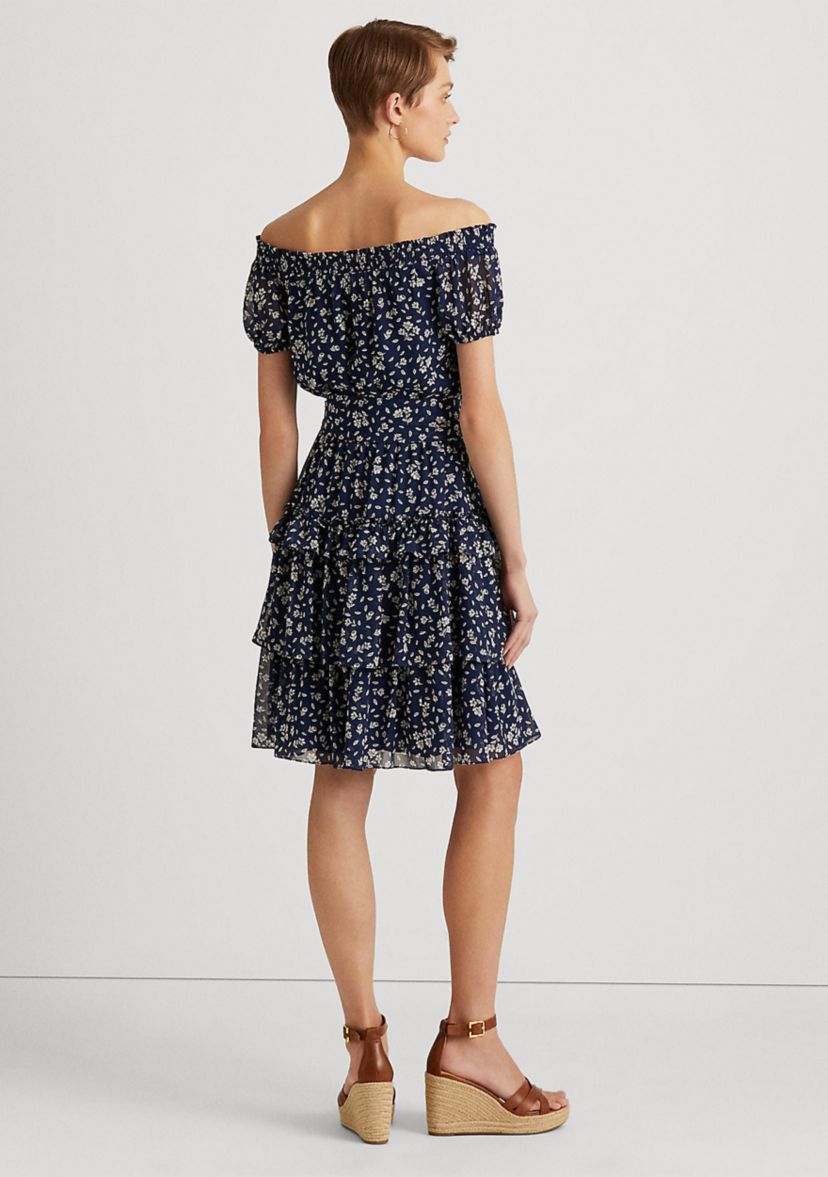 Floral Crinkle Georgette Dress