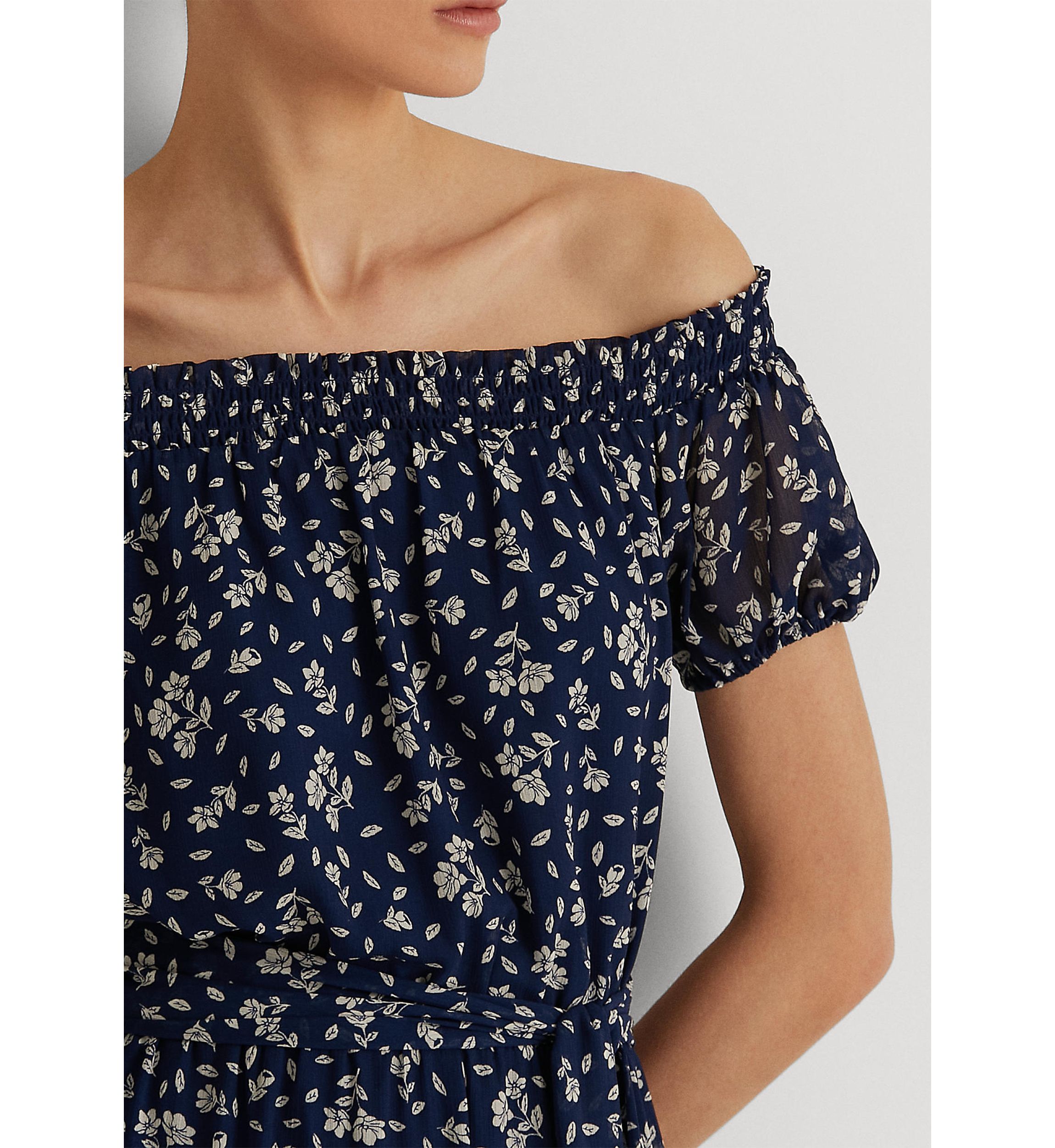 Floral Crinkle Georgette Dress