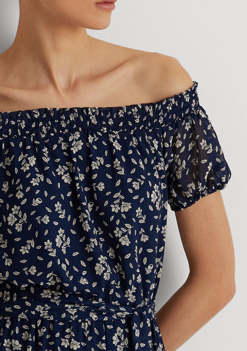 Floral Crinkle Georgette Dress