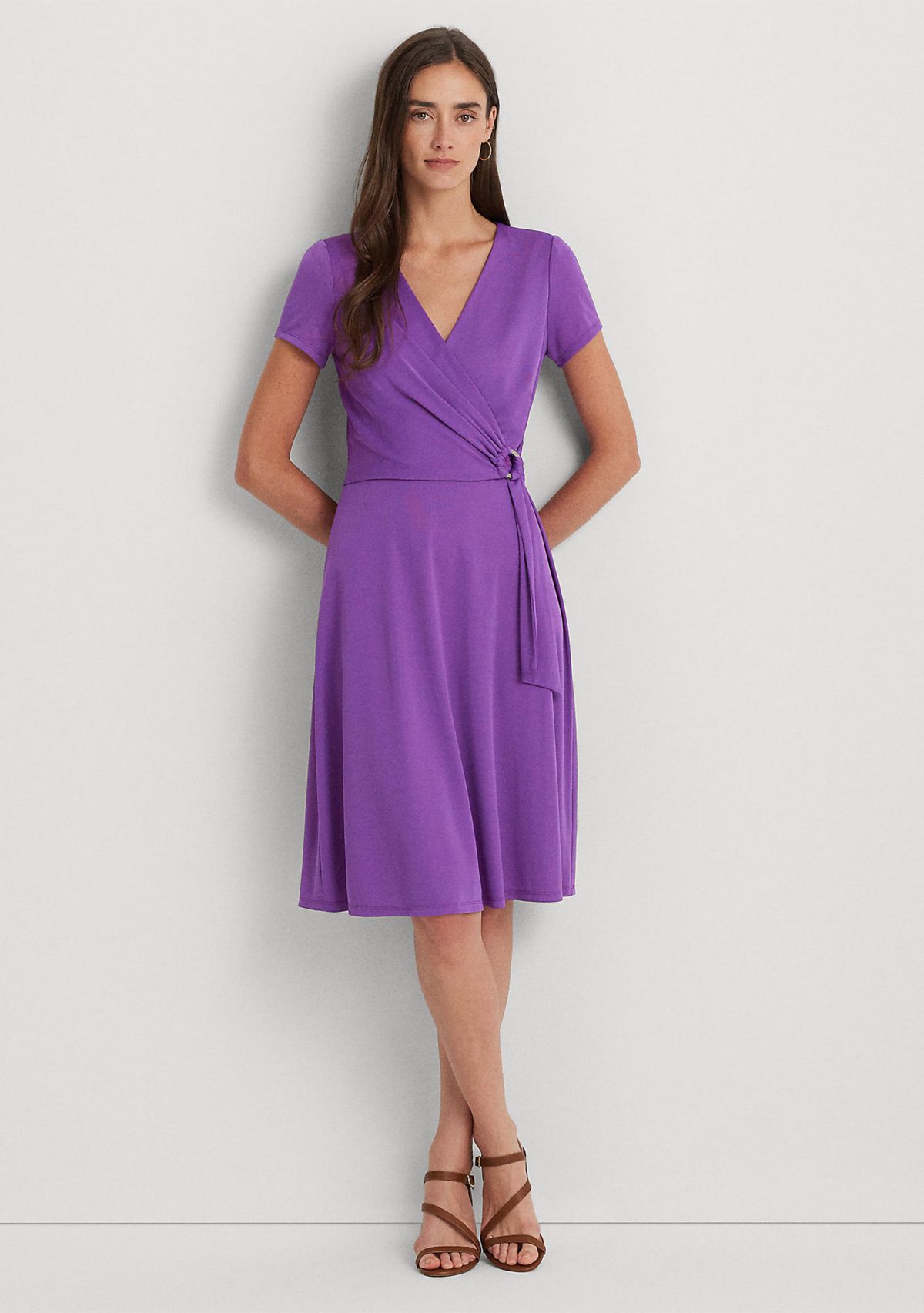 Surplice Jersey Dress