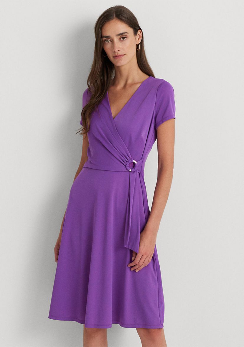 Surplice Jersey Dress