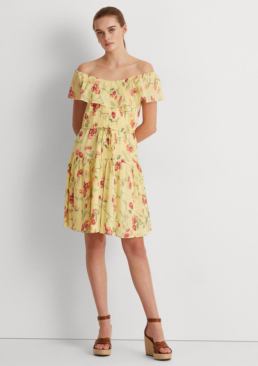 Floral Crinkled Cotton Dress