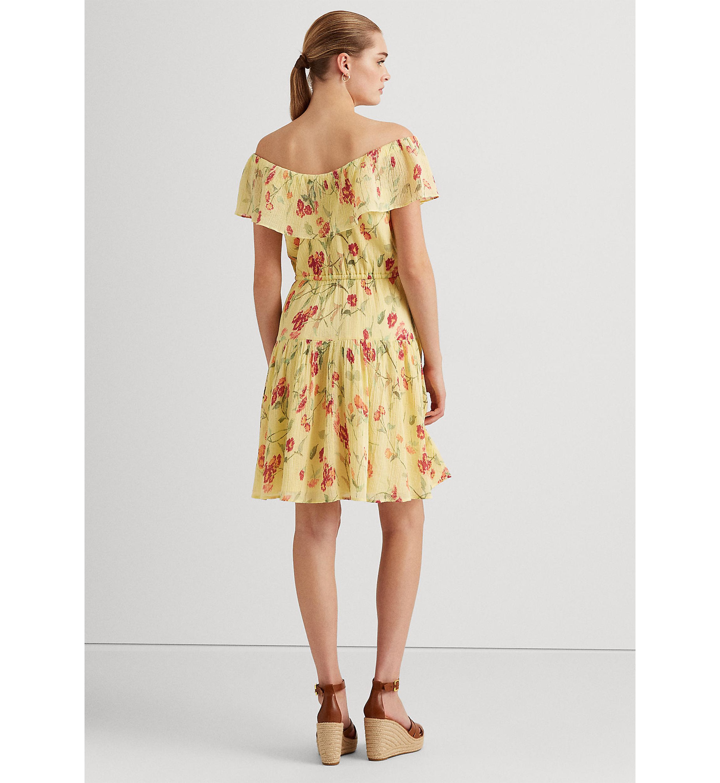 Floral Crinkled Cotton Dress