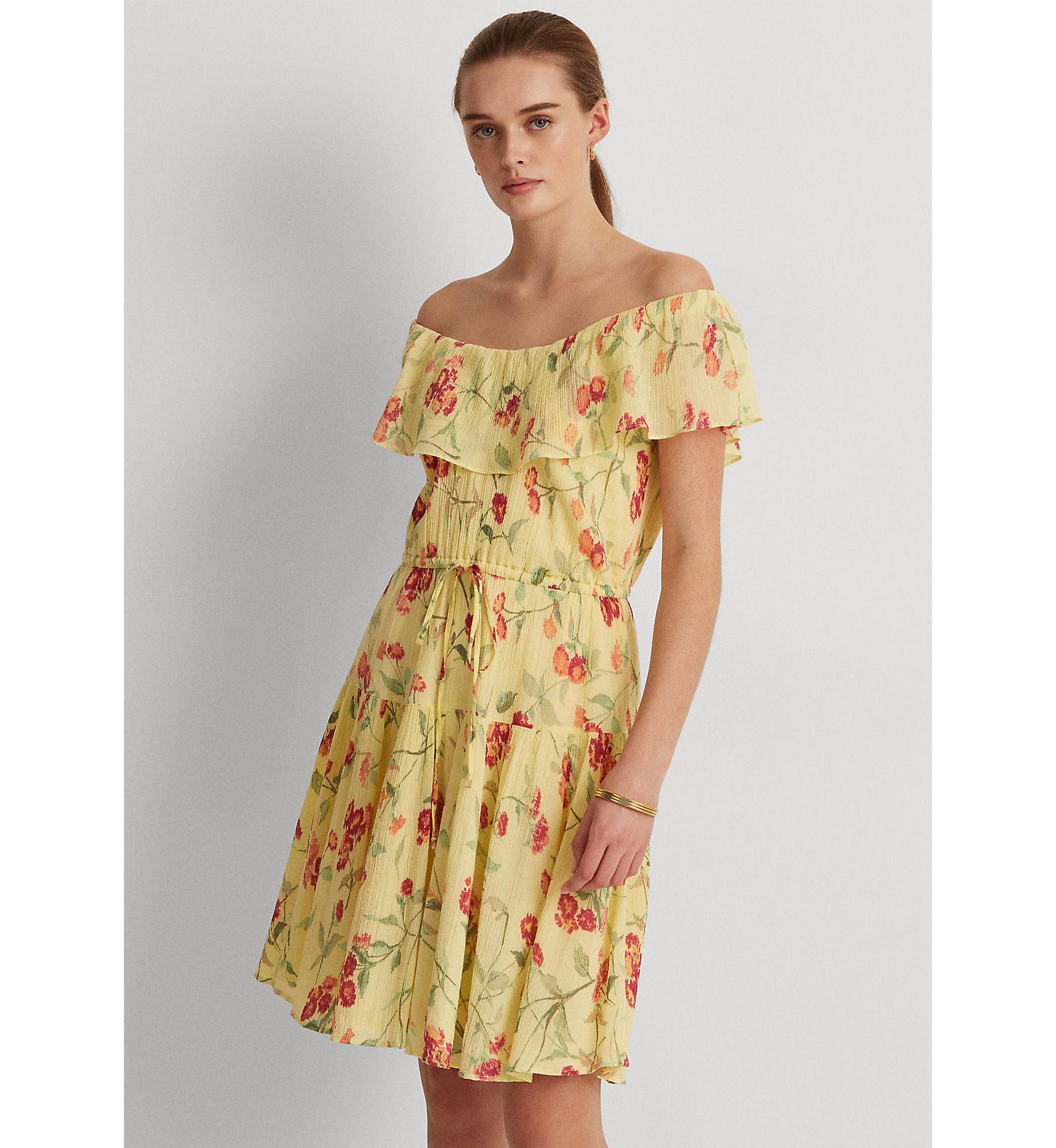 Floral Crinkled Cotton Dress