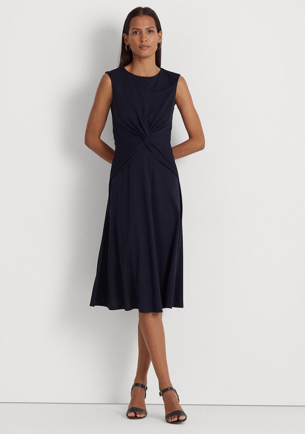 Twist Front Jersey Dress