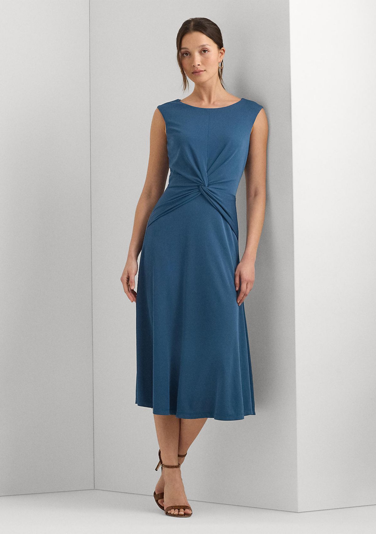 Twist-Front Jersey Dress