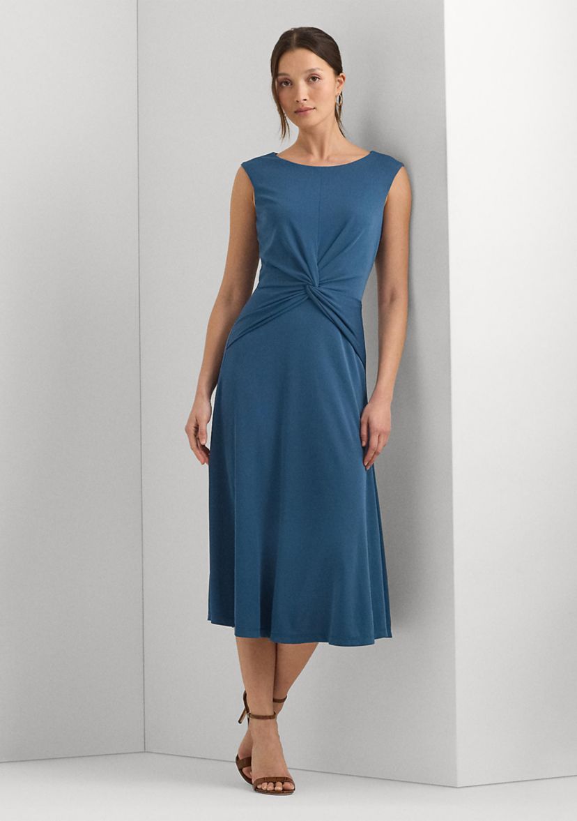 Twist-Front Jersey Dress