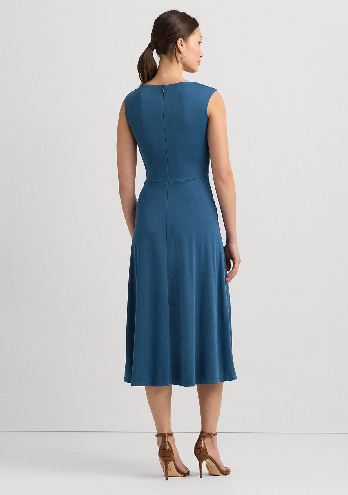 Twist-Front Jersey Dress