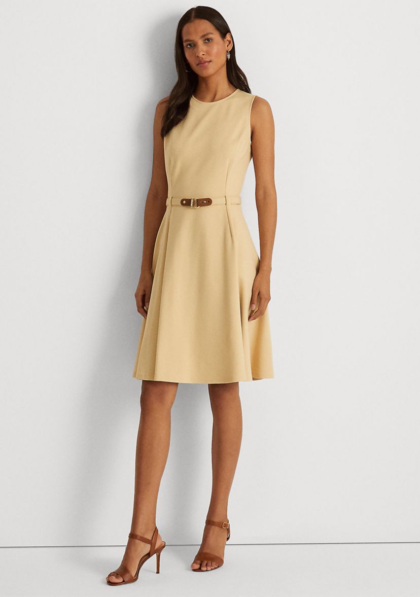 Lauren Ralph Lauren Belted Ponte Dress | Belk