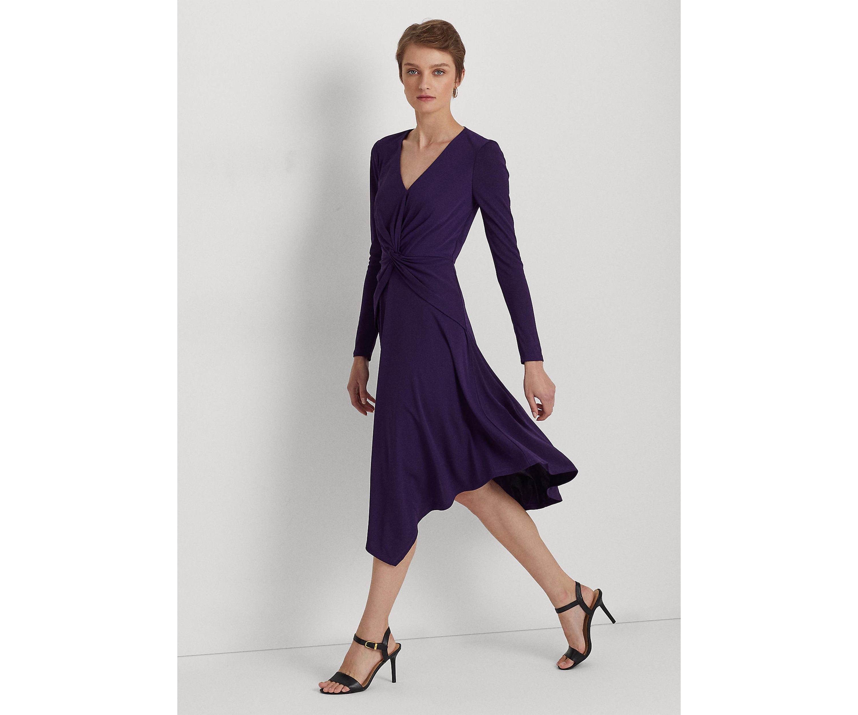 Womens Surplice Jersey Dress