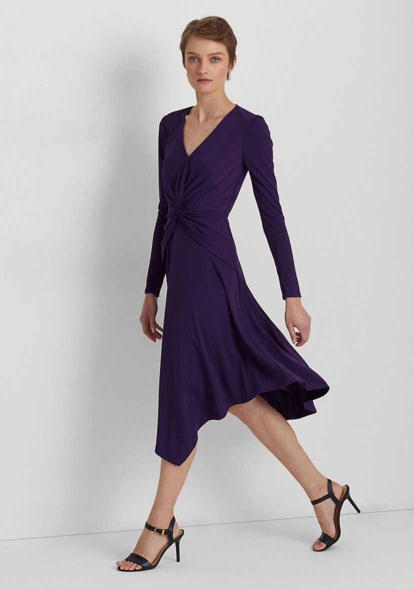 Womens Surplice Jersey Dress