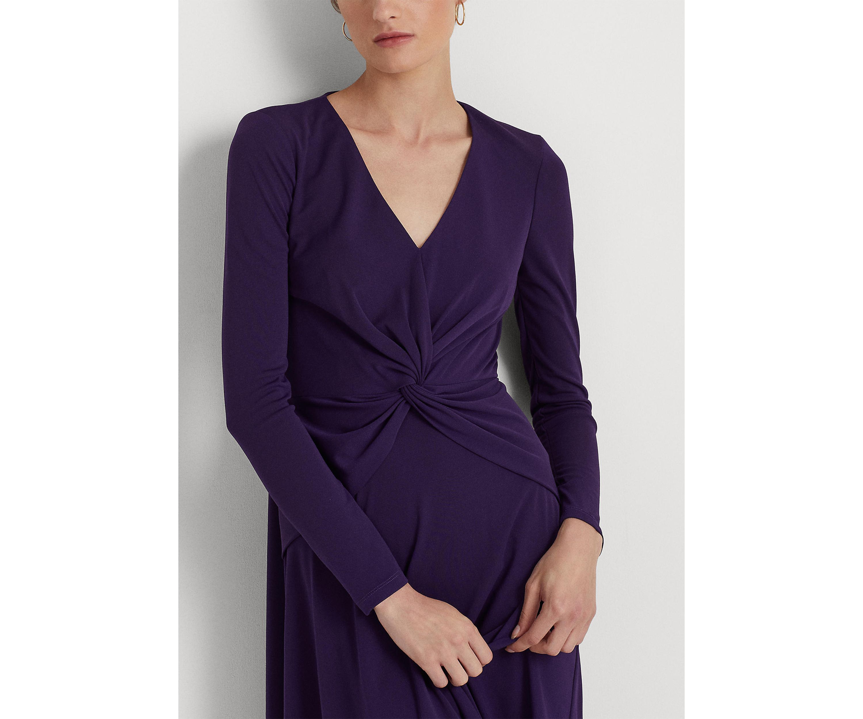 Womens Surplice Jersey Dress