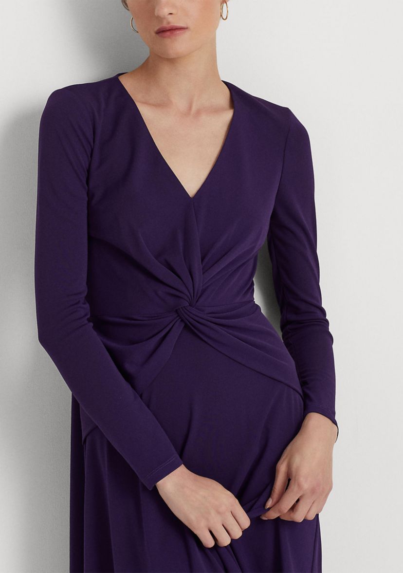 Womens Surplice Jersey Dress