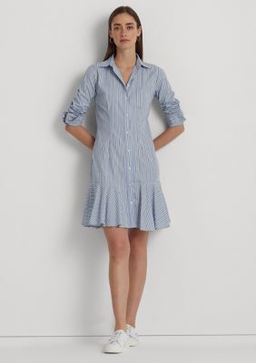 Lauren Ralph Lauren Striped Cotton Broadcloth Shirtdress | belk
