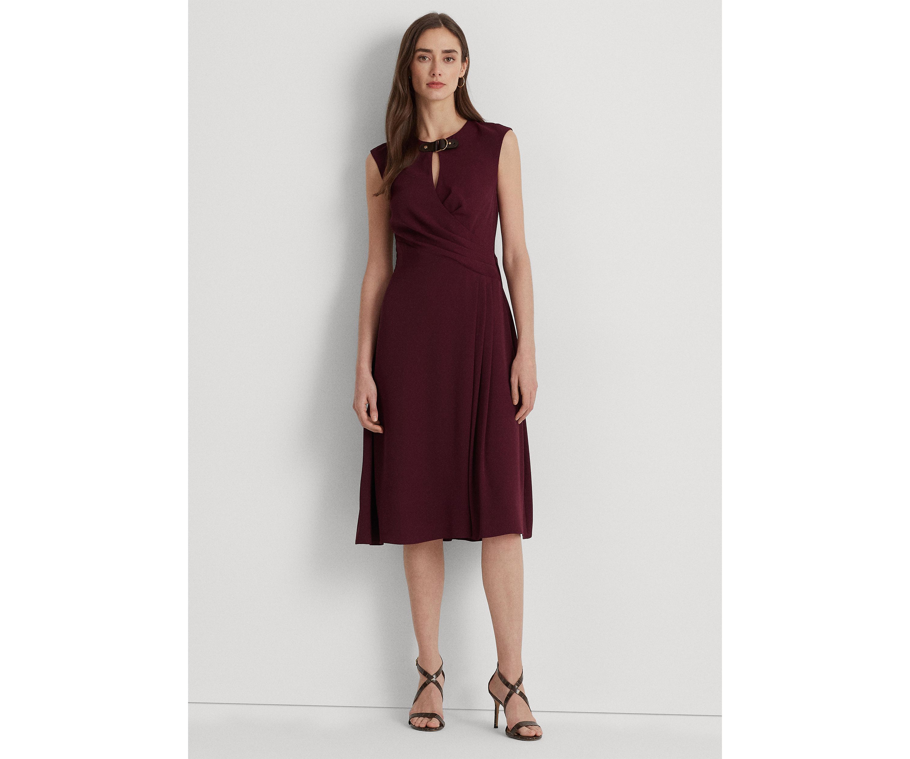 Kaytlin Cap Sleeve Keyhole Neck Dress