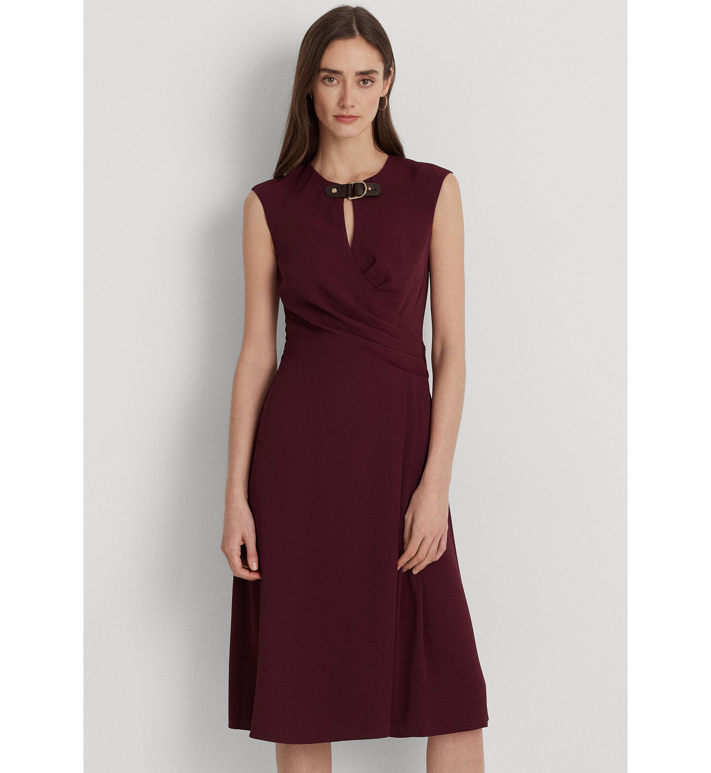 Kaytlin Cap Sleeve Keyhole Neck Dress