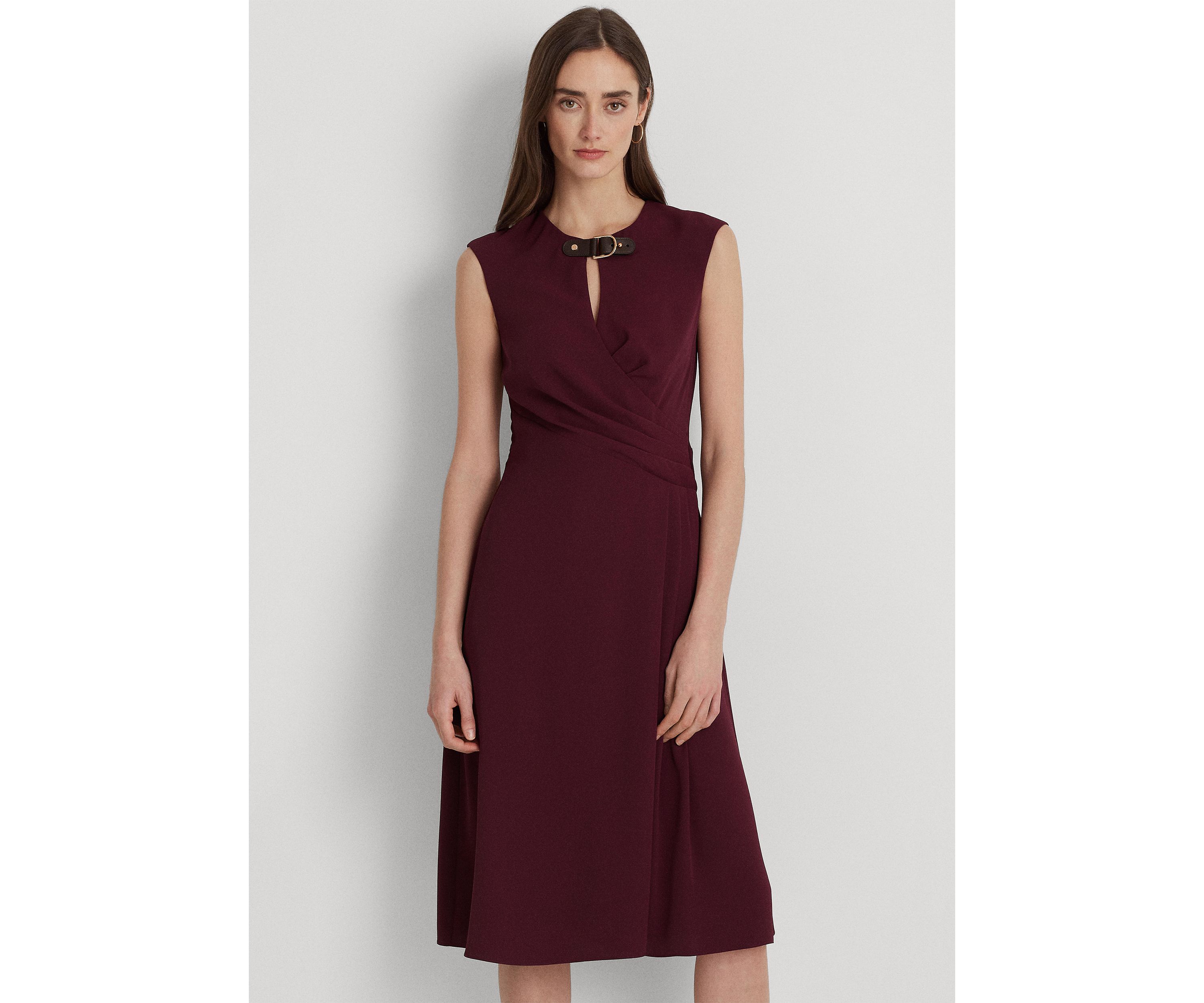 Kaytlin Cap Sleeve Keyhole Neck Dress