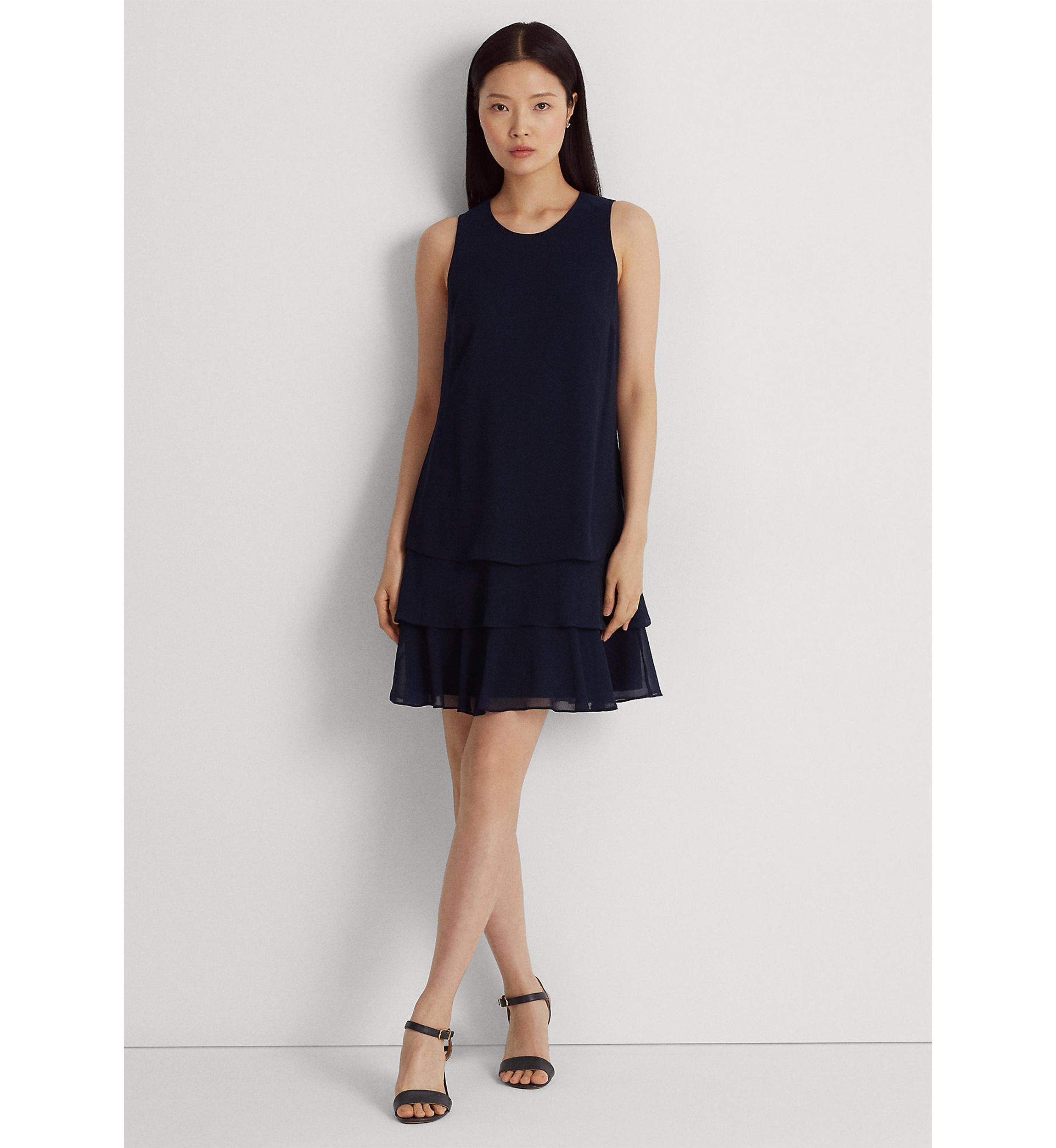 Crinkle Georgette Shift Dress