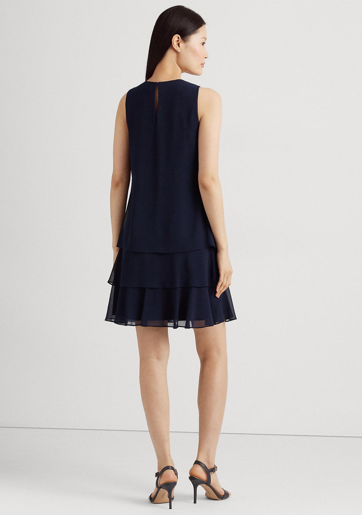 Crinkle Georgette Shift Dress