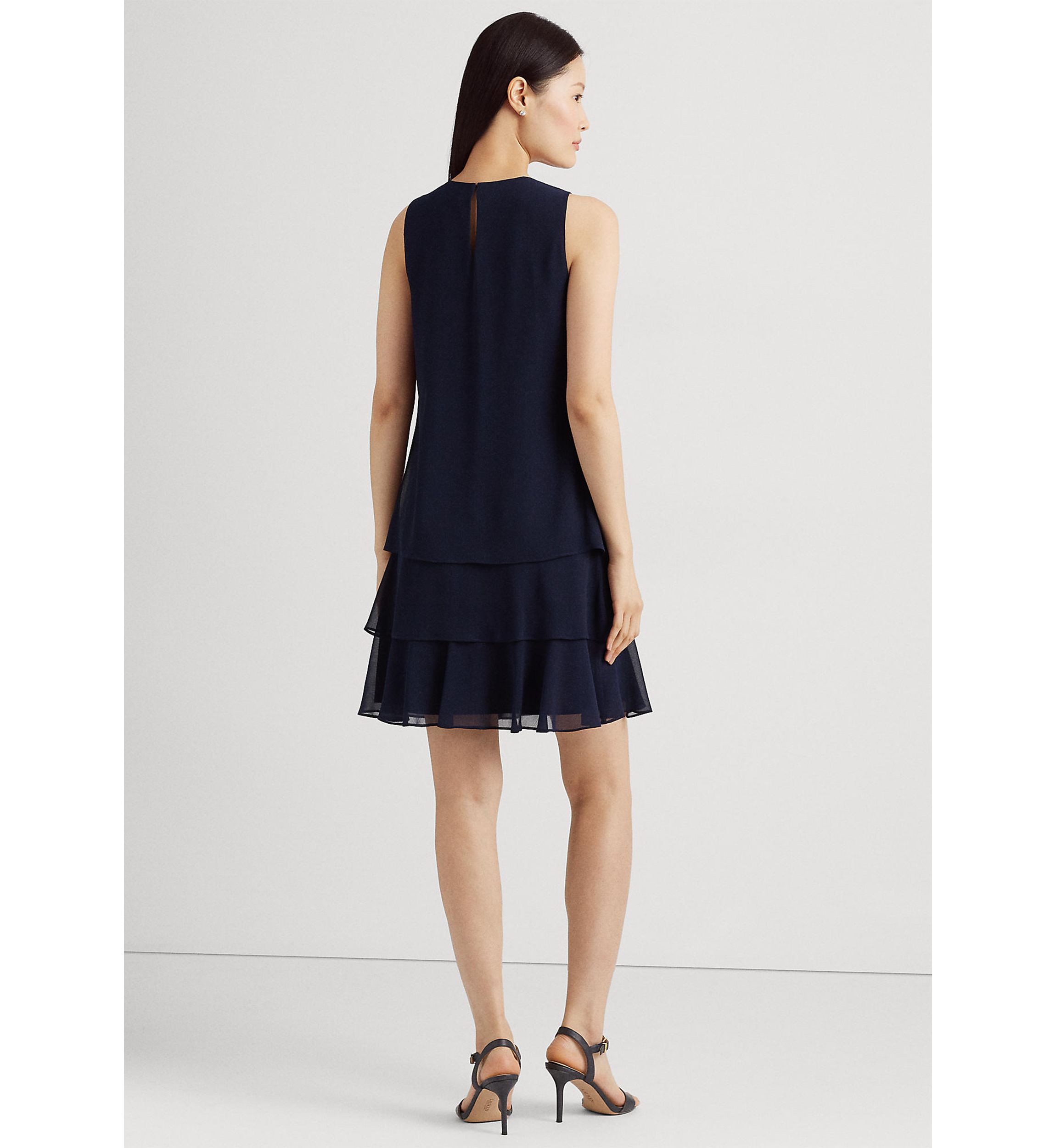Crinkle Georgette Shift Dress