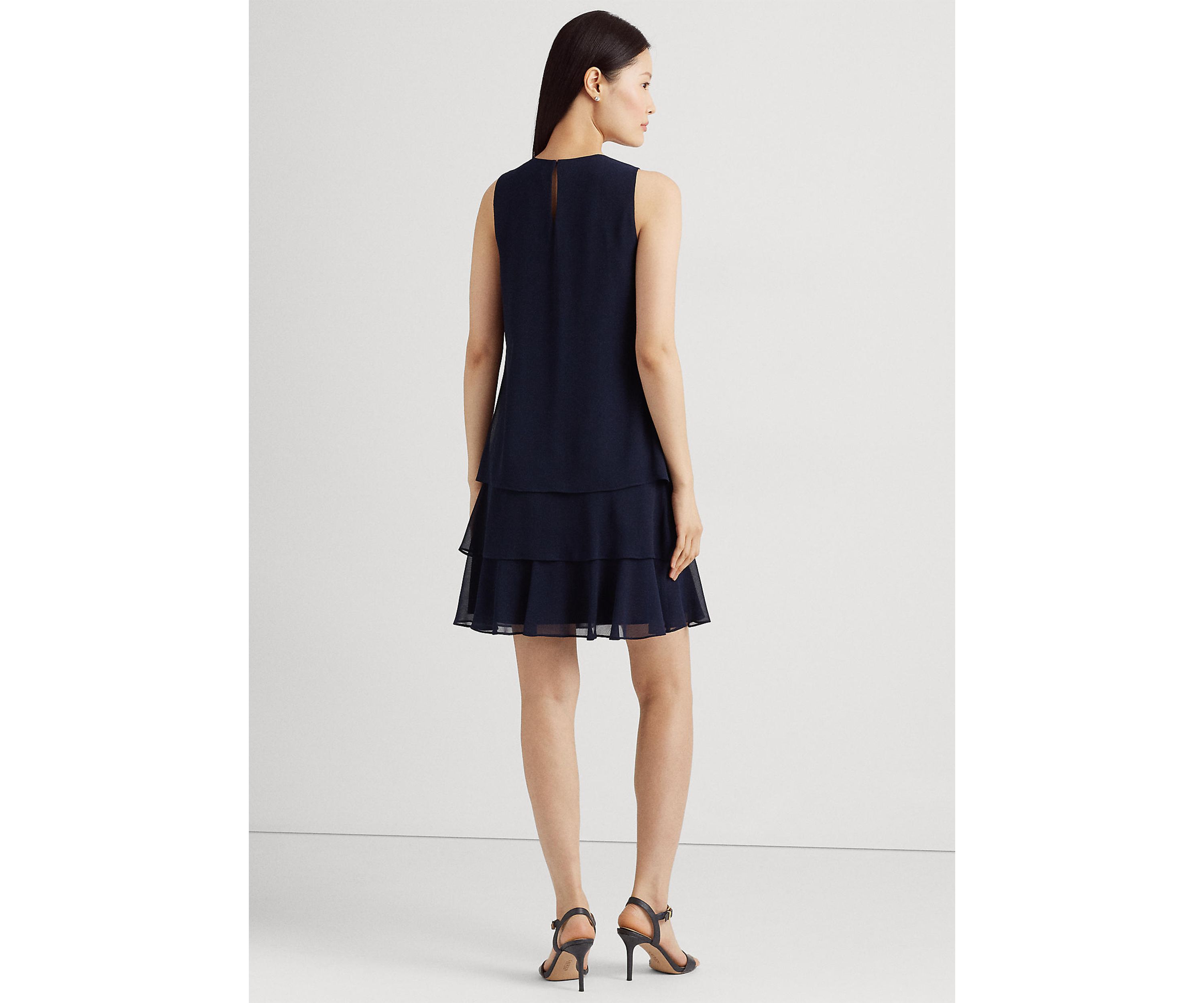 Crinkle Georgette Shift Dress