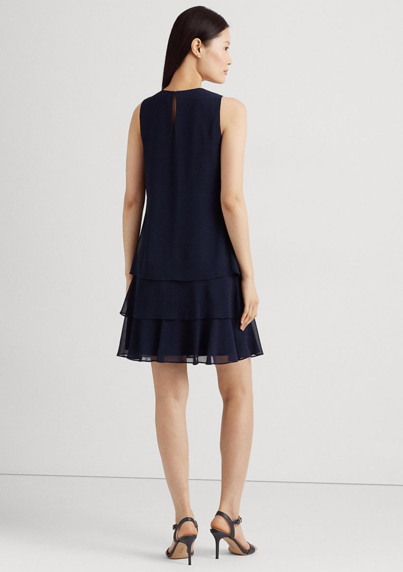 Crinkle Georgette Shift Dress