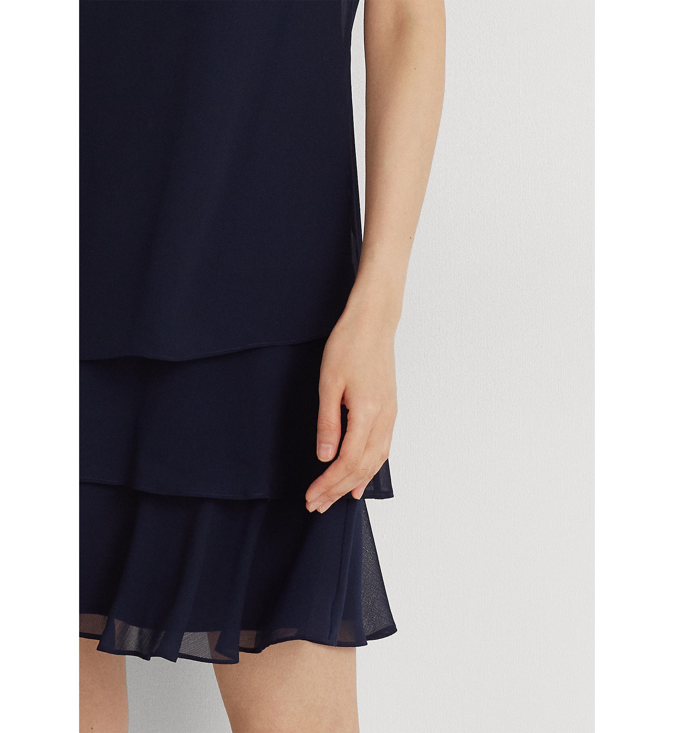 Crinkle Georgette Shift Dress