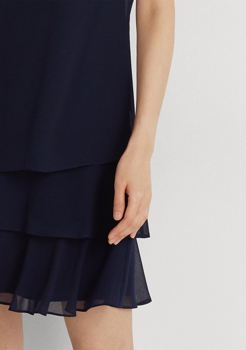 Crinkle Georgette Shift Dress