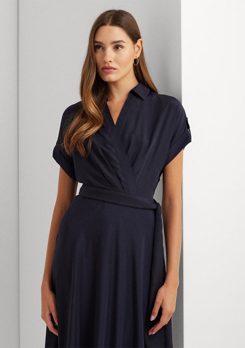 Belted Crepe Dress