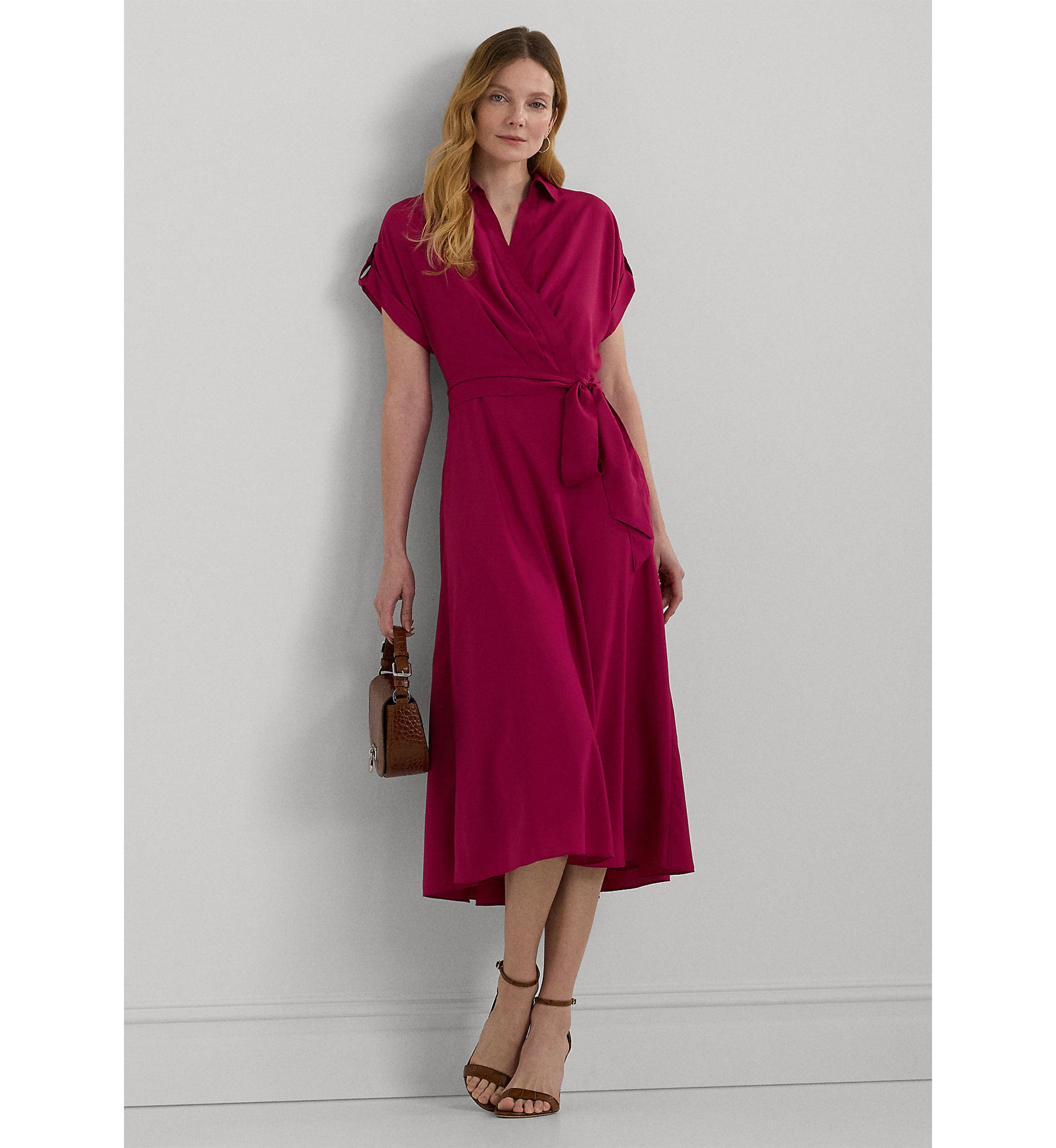 Belted Crepe Dress