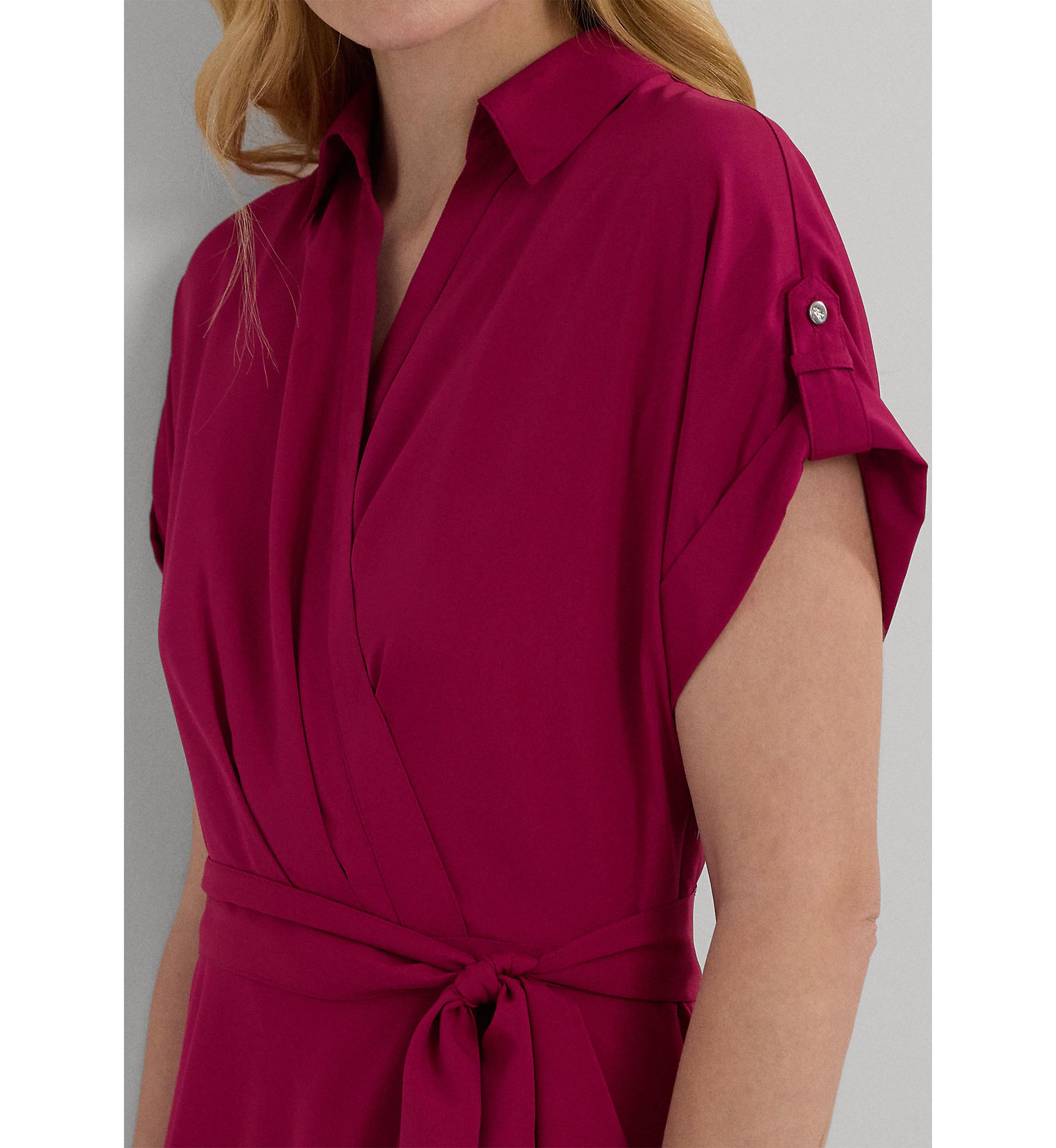 Belted Crepe Dress
