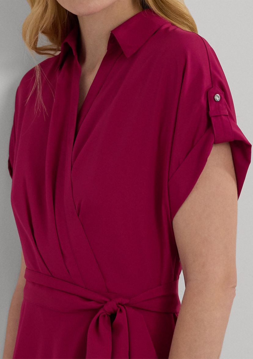 Belted Crepe Dress