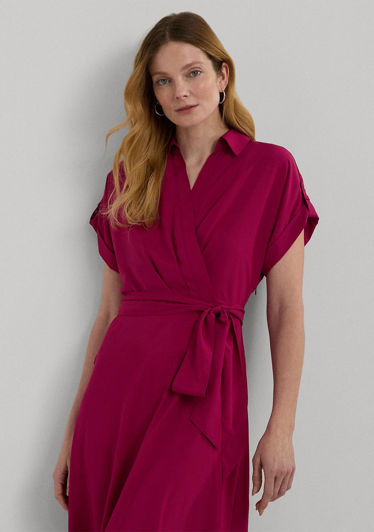 Belted Crepe Dress