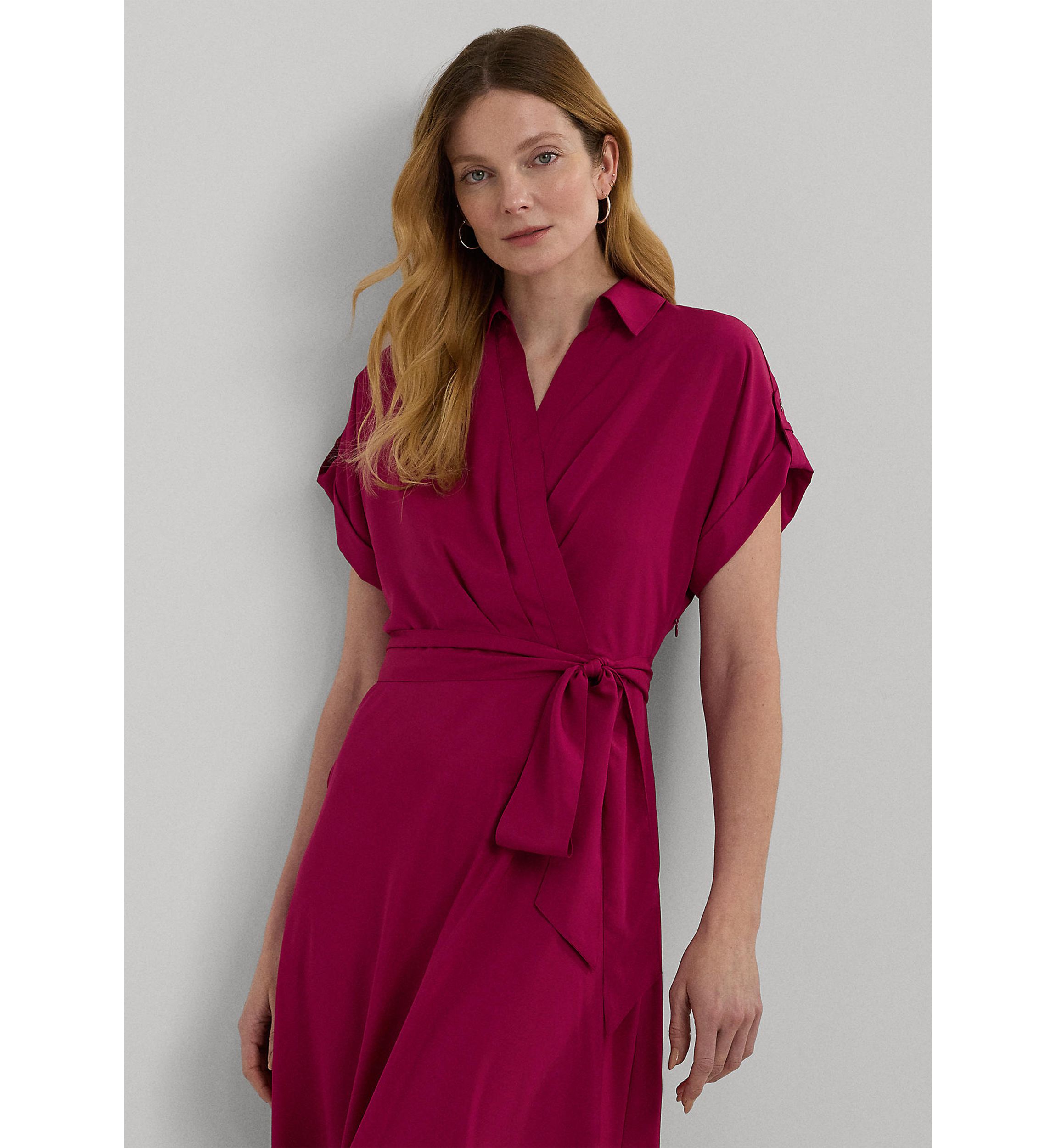 Belted Crepe Dress